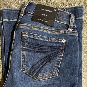 7 For All Mankind Blue Boot Cut Jeans